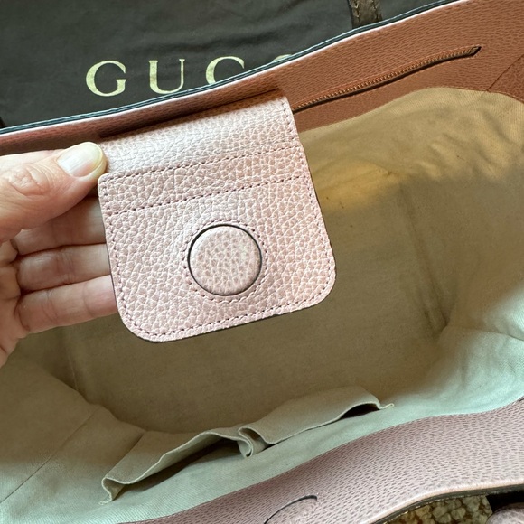 Gucci Women's Swing Tote in Taupe and Pink large size - Picture 4 of 9